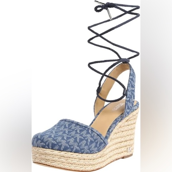 MICHAEL Michael Kors Women's Margie Lace-Up Espadrille Wedge Sandals - Picture 5 of 9